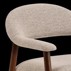 Fauteuil COLETTE Monza Beige - Poot Walnoot