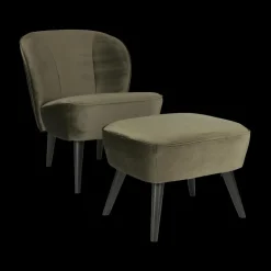 Fauteuil CORKSCREW Groen Velvet