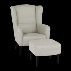 Fauteuil SPAIN met poef Matana Sepia