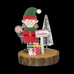 Figuur Elf Hout/Groen/Rood Ass.