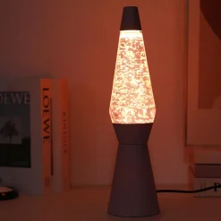 Glitterlamp SPACESHIP Pastel Roze