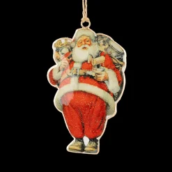 Hanger VINTAGE SANTA Kerstman Met. Multi