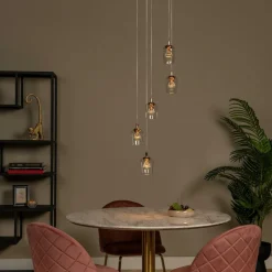 Hanglamp BERLIANE 5Del. Rond Transparant