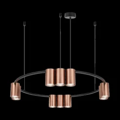 Hanglamp ISE 10Del. Gebrost. Brons/Zwart