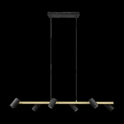 Hanglamp MARLEY 6-Delig Metaal Zwart/Goud