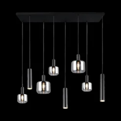 Hanglamp MATARO 8Del. Zwart