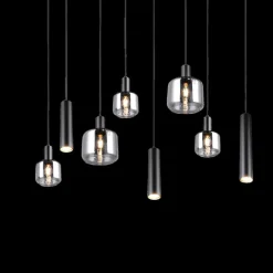 Hanglamp MATARO 8Del. Zwart