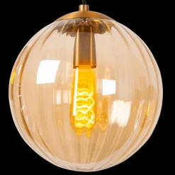 Hanglamp MONSARAZ 3Del. Glas Groen/Amber
