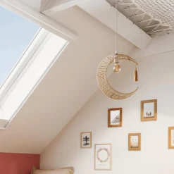 Hanglamp MOON Maan Touw Naturel