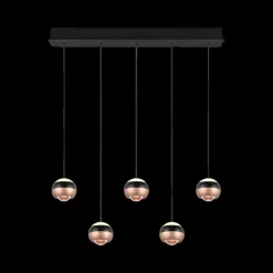 Hanglamp ORBIT 5Del. Zwart/Coffee