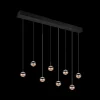 Hanglamp ORBIT 8Del. Zwart/Coffee