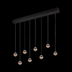 Hanglamp ORBIT 8Del. Zwart/Coffee