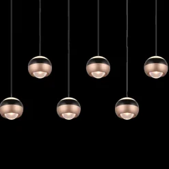 Hanglamp ORBIT 8Del. Zwart/Coffee