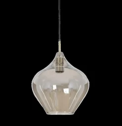 Hanglamp RAKEL XL Ant. Brons/Glas Smoke