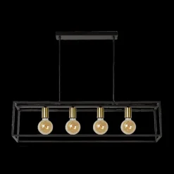 Hanglamp RUBEN 4-delig Zwart/Goud