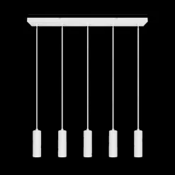 Hanglamp SOKA 5Del. Metaal Wit