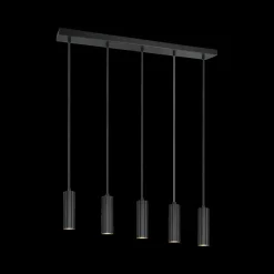 Hanglamp SOKA 5Del. Metaal Zwart