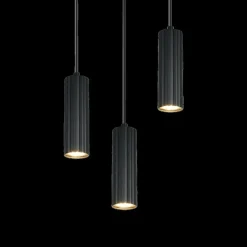 Hanglamp SOKA 3Del. Metaal Zwart