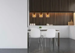 Hanglamp TOLEDO 3Del. Koper/Glas Amber