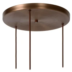 Hanglamp TOLEDO Rond Koper/Glas Amber