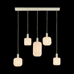 Hanglamp TUFIA 5Del. Linnen Crème