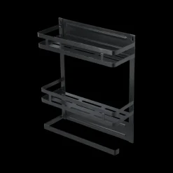 Hangrek/Keukenrolhouder KARAS Metaal Zwart