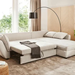 Hoeksalon CADIZ Longchair Rechts Beige