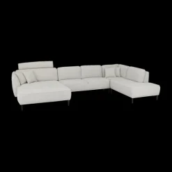 Hoeksalon CALABRIA Grijs Longchair Links B396