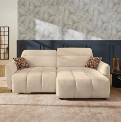 Hoeksalon CECILE Beige met Elektrische Diepteverstelling B263