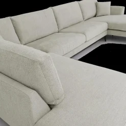 Hoeksalon CELINE Longchair Links Grijs