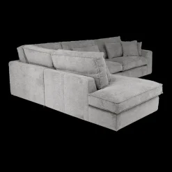 Hoeksalon CYLLENE Longchair Links Grijs