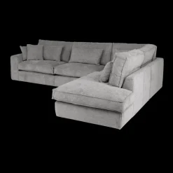 Hoeksalon CYLLENE Longchair Rechts Grijs