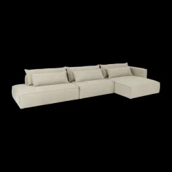 Hoeksalon GAELLE Longchair Rechts Retro Bliss B416