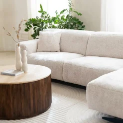 Hoeksalon KOKOMO Longchair Rechts Cream