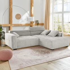 Hoeksalon LORETO Lichtgrijs B283-L231