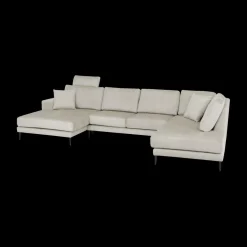 Hoeksalon SYLVESTER Longchair Links Movie 196 Shell B372