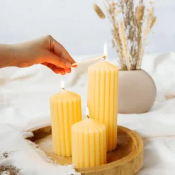 Kaars RIBBLE 10 Geel