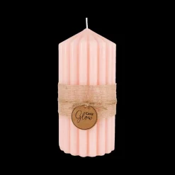 Kaars RIBBLE 14 Lichtroze