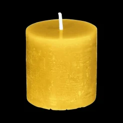 Kaars RUSTIC Set van 4 Cil. Geel