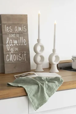 Kaarshouder SIMI Rond Steen Wit L