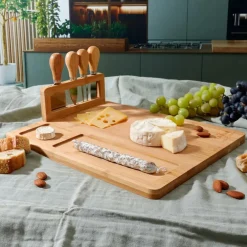 Kaasplank FRAGO M/4Del. Bestek Bamboe