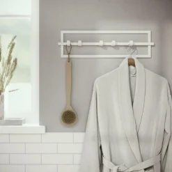 Kapstok CUBIKO 5H. Met. Wit