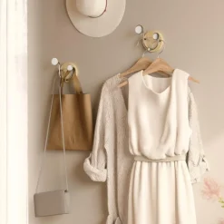 Kapstok MELODY 2H. Naturel/Nikkel