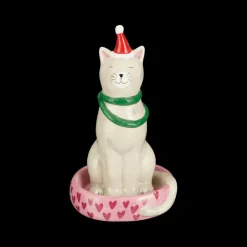 Kat BENZEL M met Kerstmuts Wit