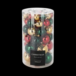 Kerstballen ANDRIS Groen/Rood/Goud 64st.