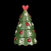 Kerstboom CORSIN Hartjes Keramiek Wit/Groen Ass.