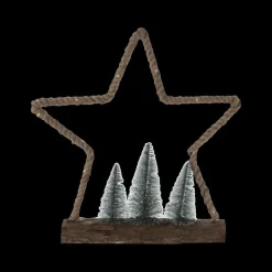 Kerstfiguur X-MAS Led Jute Ass