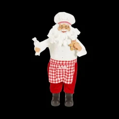 Kerstman SANTACOOK Staand Rood/Wit Ass.