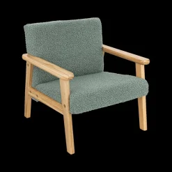Kinderstoel BAZILE Poly Groen/Hout Nat.