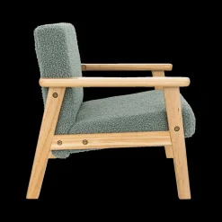 Kinderstoel BAZILE Poly Groen/Hout Nat.